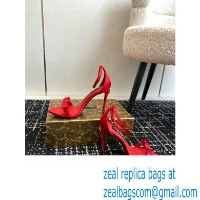 Dolce  &  Gabbana Heel 10cm Satin Sandals Red 2024